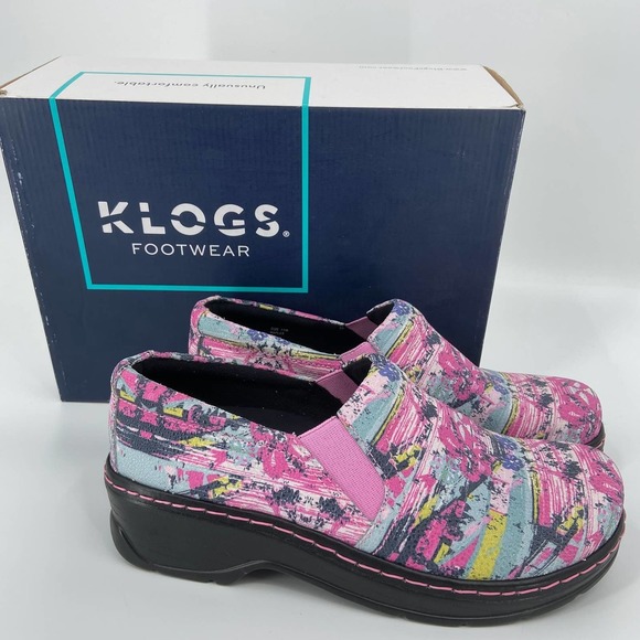 Klogs Shoes - KLOGS Naples Comfort Clog Work Mule Leather Miami Vice Pink Women's Size 11